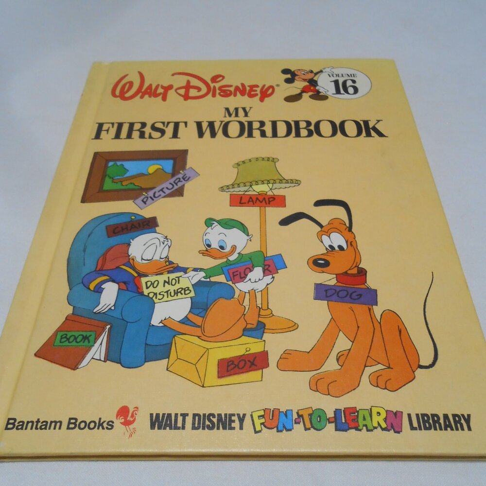 Walt Disney My First Wordbook Fun To Learn Library HC Book all kids 3+ VOL. 16